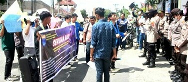 PMII Demo Kritisi Polres P. Siantar, Pemberantasan Narkoba Tebang Pilih