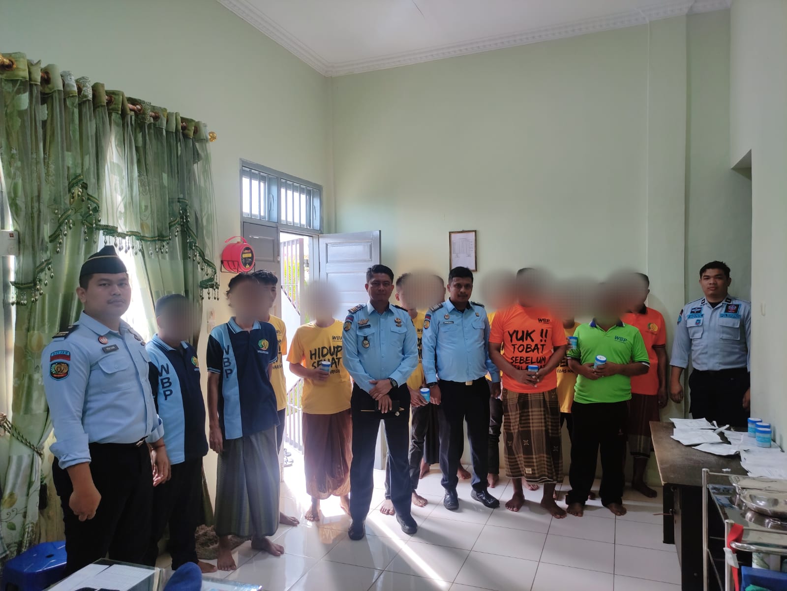 Belasan WBP Lapas Lhokseumawe Jalani Tes Urine