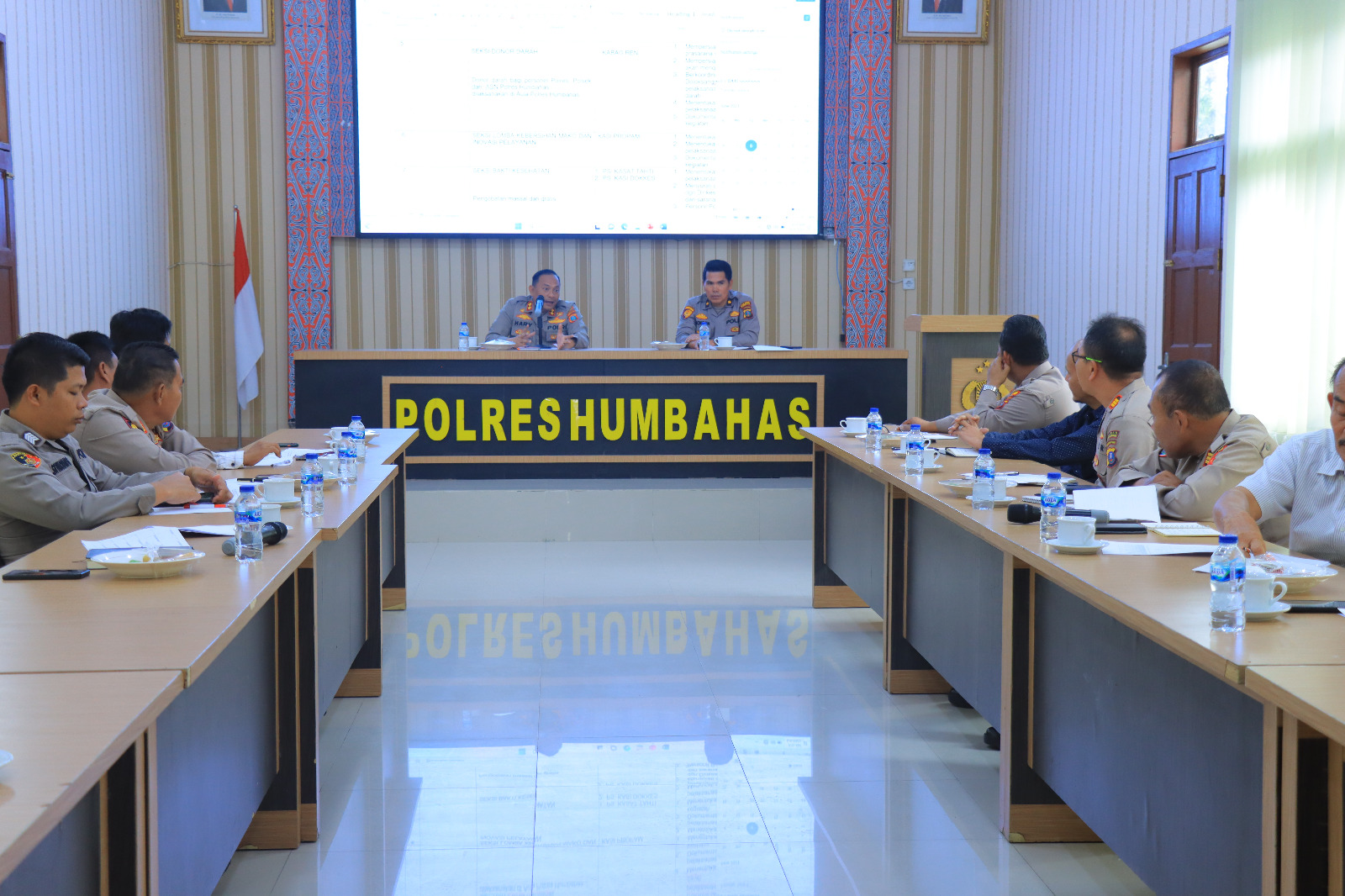 Polres Humbahas Rapat Persiapan HUT Ke-77 Bhayangkara