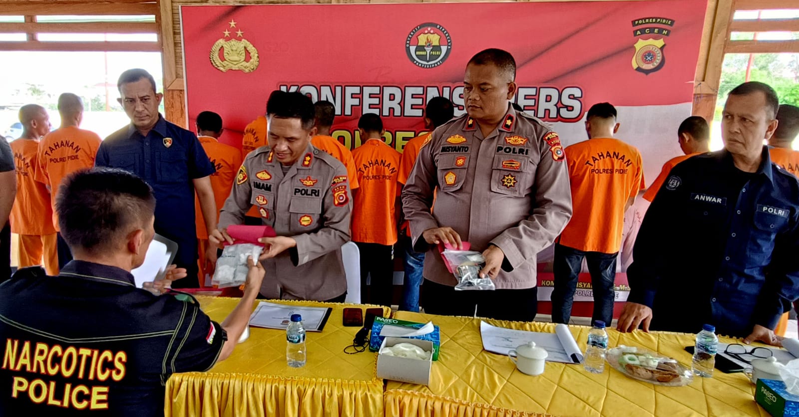 Polres Pidie Tangkap 14 Tersangka Penyalahgunaan Narkoba