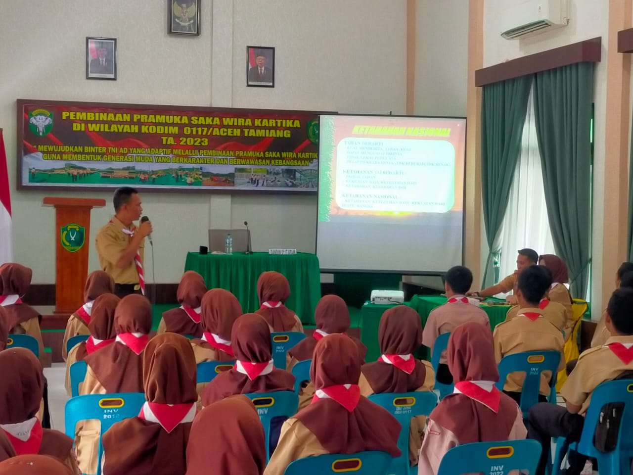 Kodim Aceh Tamiang Bina Anggota Pramuka