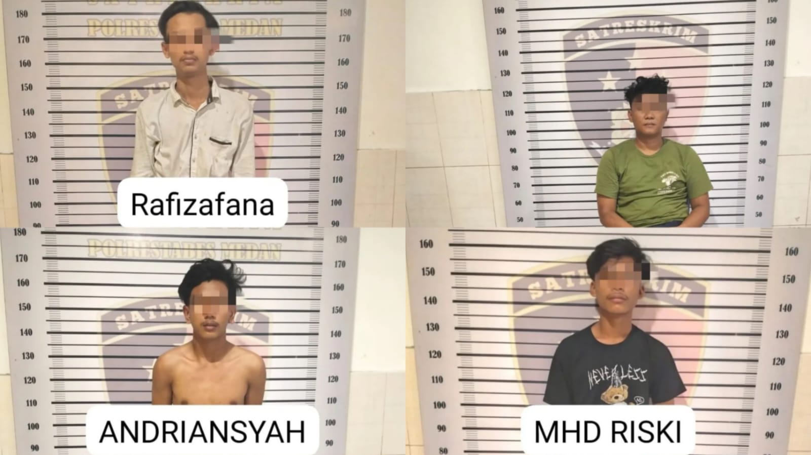 Bacok Mahasiswa UMSU Hingga Tewas, Empat Begal Sadis Diciduk