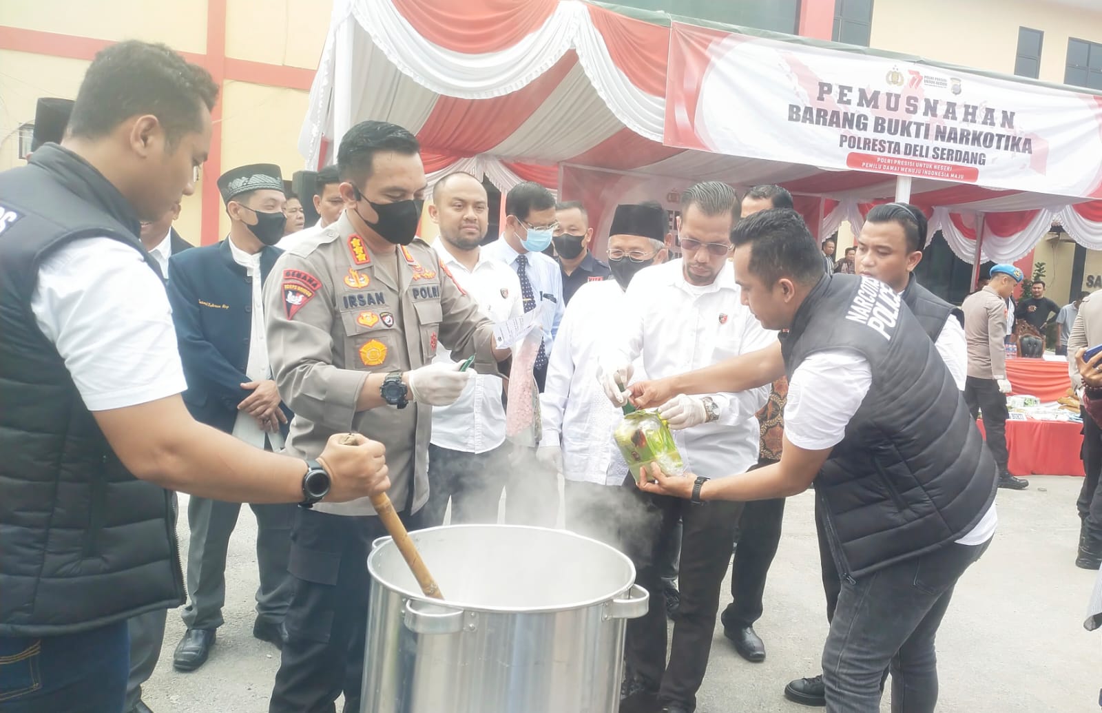 Polresta DS Musnahkan 172 Kg Ganja, 9.452 Ekstasi Dan 19 Kg Sabu