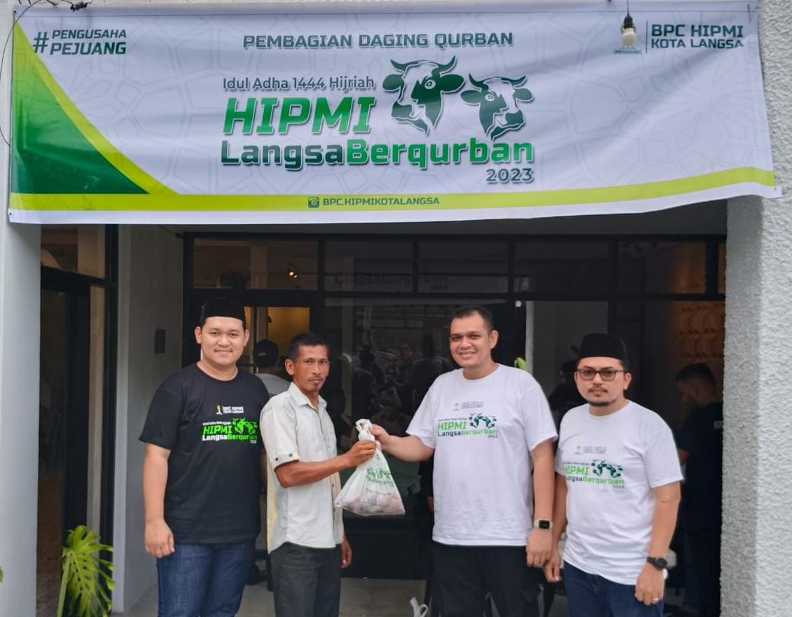 BPC HIPMI Langsa Sembelih Tiga Ekor Hewan Kurban