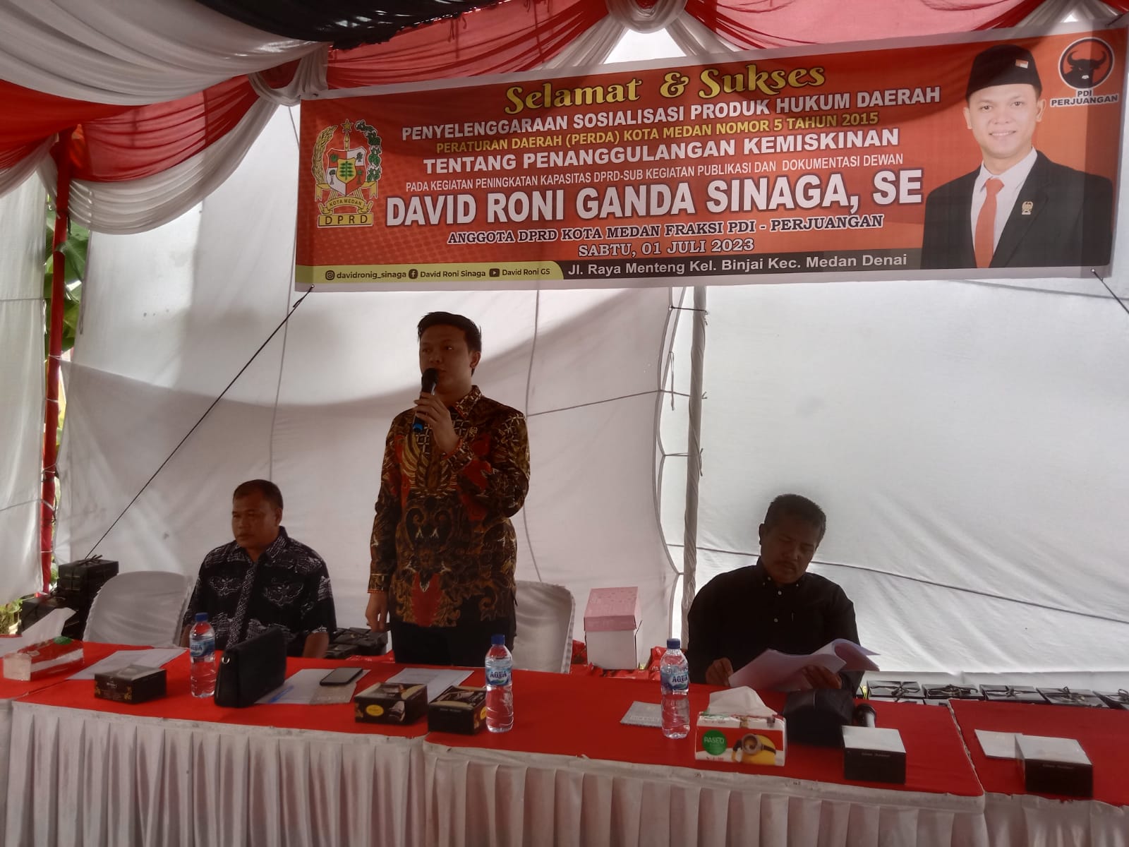 Sosialisasikan Perda Penanggulangan Kemiskinan, David Roni Minta Kepling Peduli Warganya