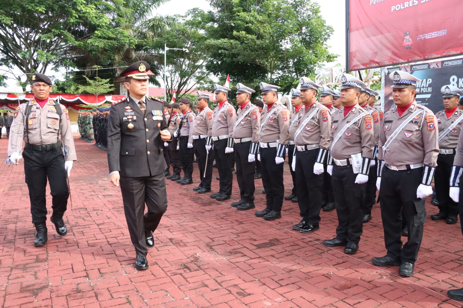 Polres Simalungun Gelar Upacara Dan Syukuran HUT Ke-77 Bhayangkara