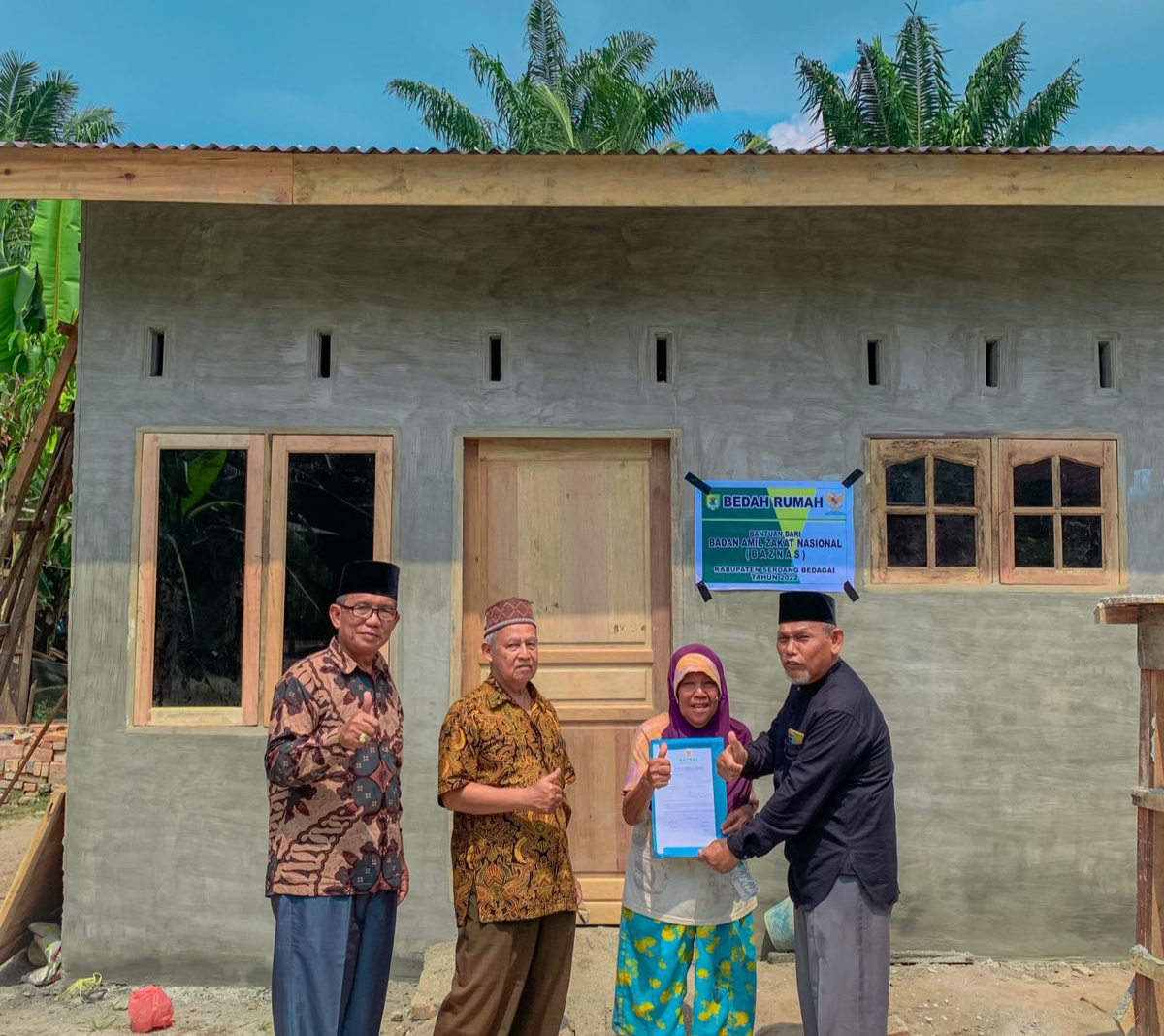 Baznas Sergai Bedah 13 Rumah Tak Layak Huni