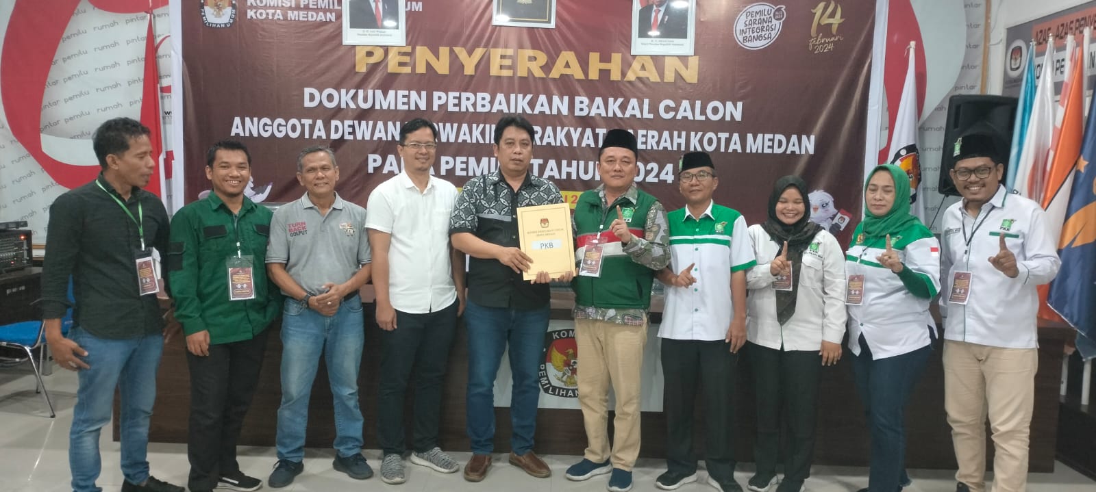 PKB Kota Medan Serahkan Perbaikan Dokumen Bacaleg ke KPU
