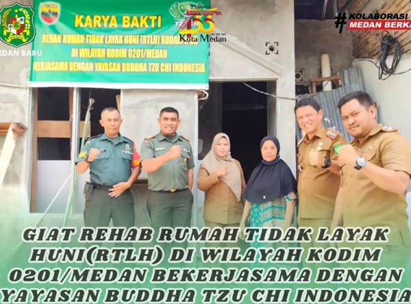 Tidak Layak Huni, Camat Medan Baru Rehab Rumah Warga
