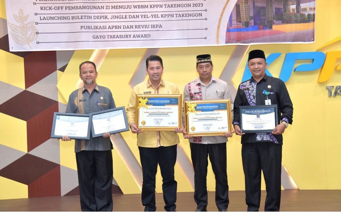 Pemkab Bener Meriah Posisi Enam Besar Terbaik Nasional Untuk Realisasi Anggaran