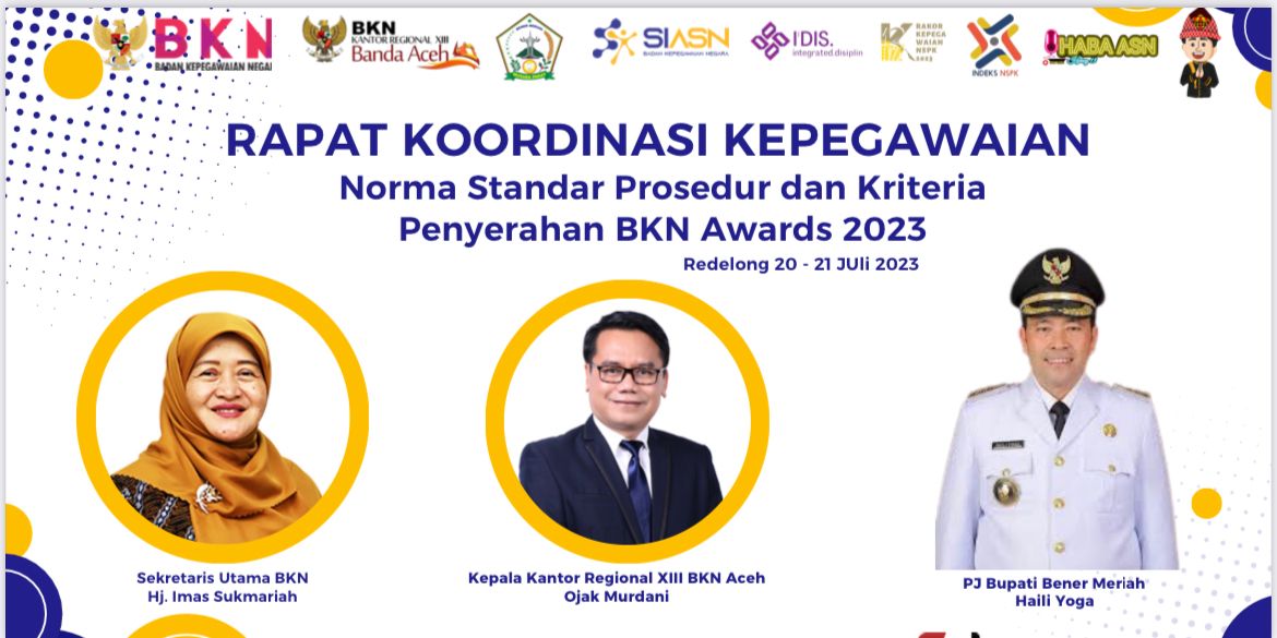 Bener Meriah Jadi Tuan Rumah Pelaksanaan BKN Award 2023