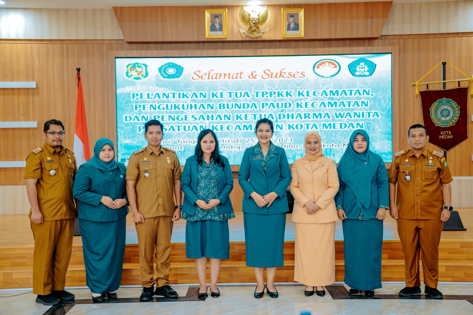 Lantik 3 Ketua TP PKK Sekaligus Bunda PAUD Kecamatan, Ny Kahiyang Ayu: Dukung Program Pemko Medan