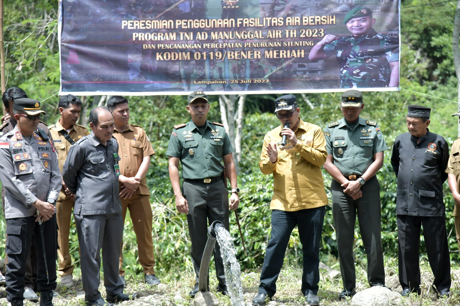 Pj Bupati Haili Yoga Hadiri Peresmian Program TNI-AD Manunggal Air