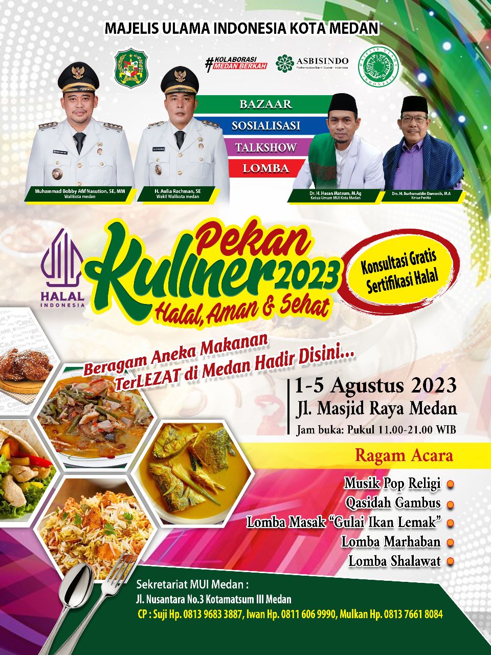 1-5 Agustus, DP MUI Medan Gelar Pekan Kuliner Halal, Aman dan Sehat