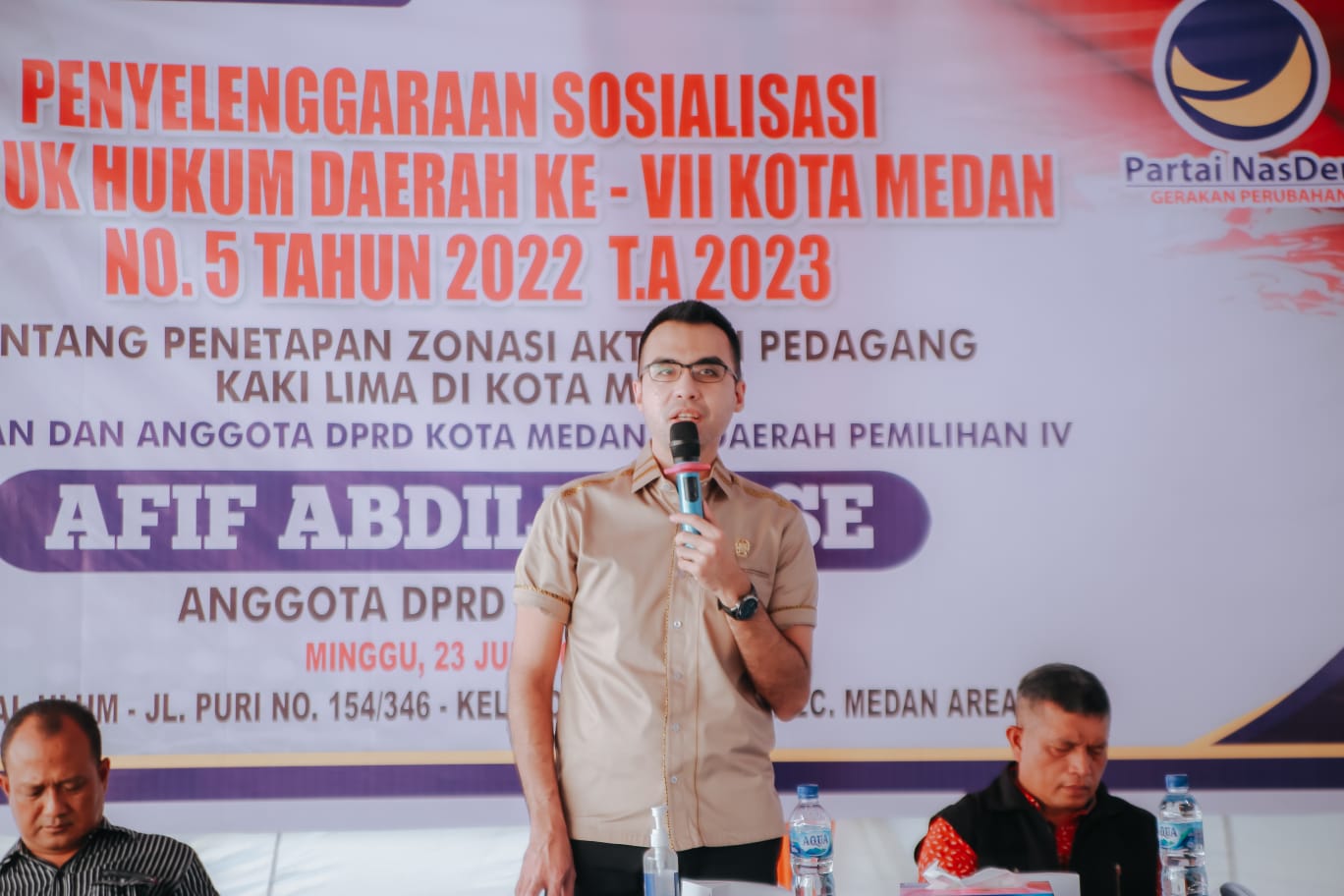 Afif Abdillah Minta Pemko Medan Segera Keluarkan Perwal Penetapan Zonasi PKL