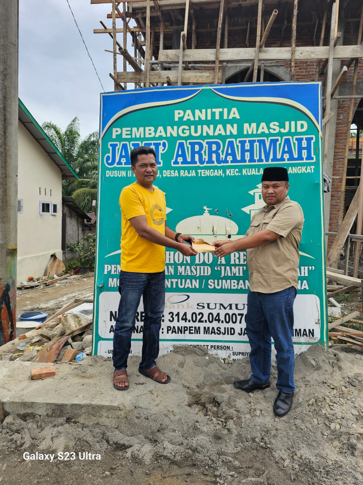 Sekretaris Gerindra Sumut Bantu Pembangunan Masjid Di Langkat