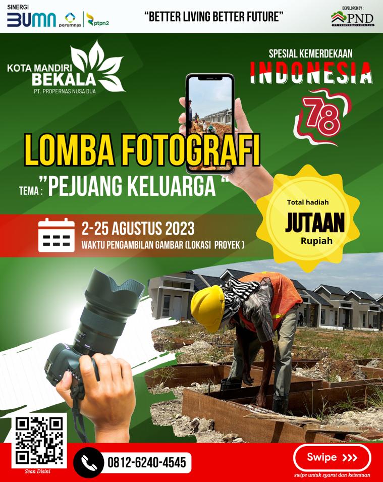 Peringati HUT ke-78 RI, Propernas Nusa Dua Gelar Lomba Fotografi Kota Mandiri Bekala