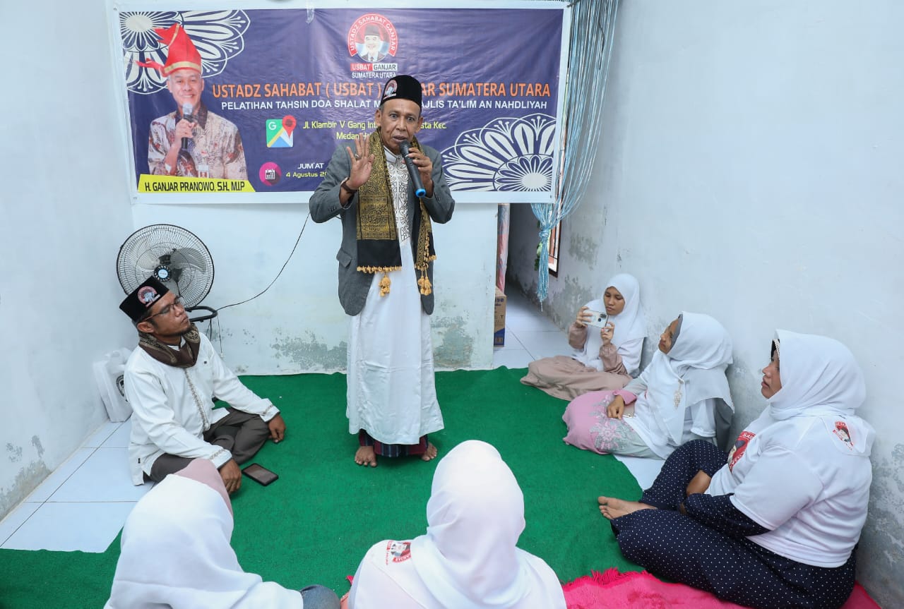 Ustaz Sahabat Ganjar Sumut Gelar Pelatihan Tahsin Doa Salat Mayit Bagi Warga Medan