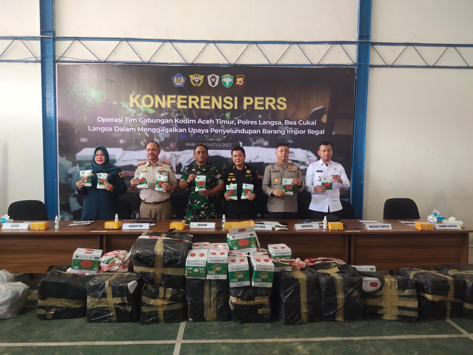 Bea Cukai Langsa Tangkap Cukong Penyelundup Barang Impor llegal