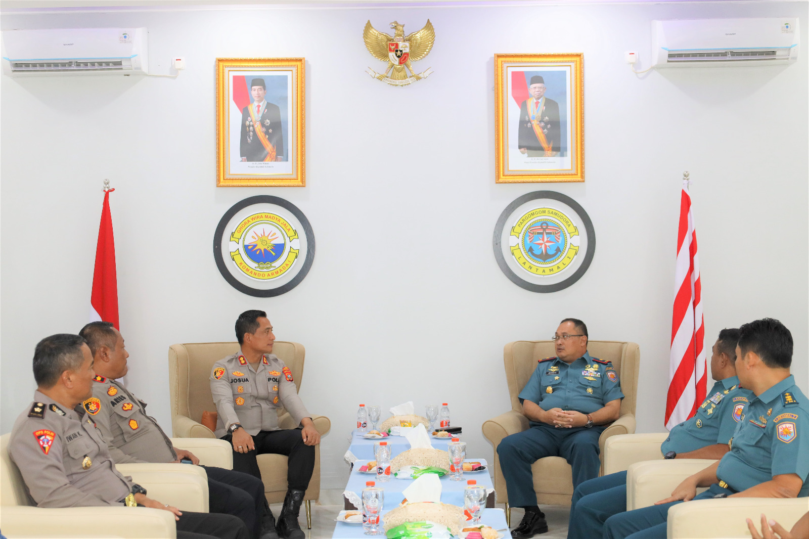 Danlantamal Terima Kunjungan Kapolres Pelabuhan Belawan