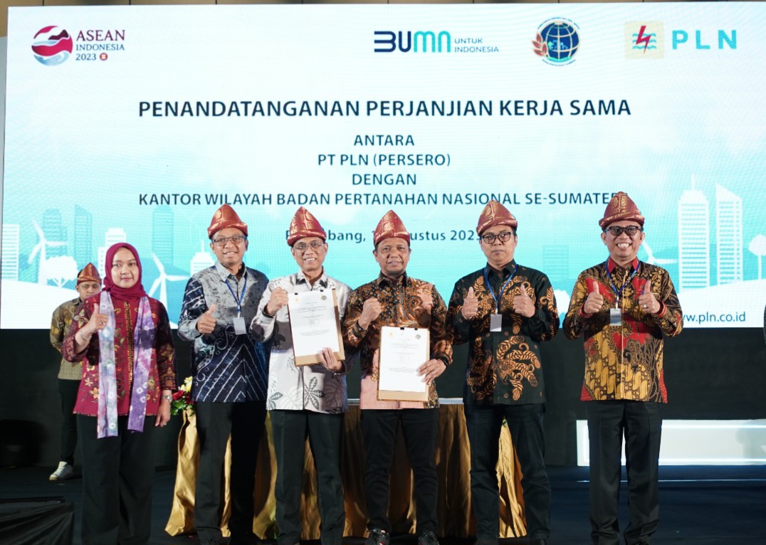 PLN UID Sumut Teken Perjanjian Kerja Sama Dengan Badan Pertanahan Nasional