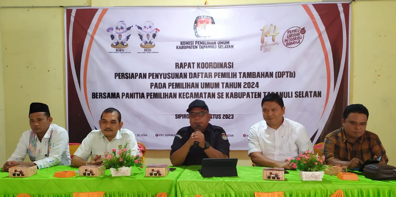 KPU Sumut Beri Pencerahan Penyusunan DPTb Pemilu 2024 Di Tapsel