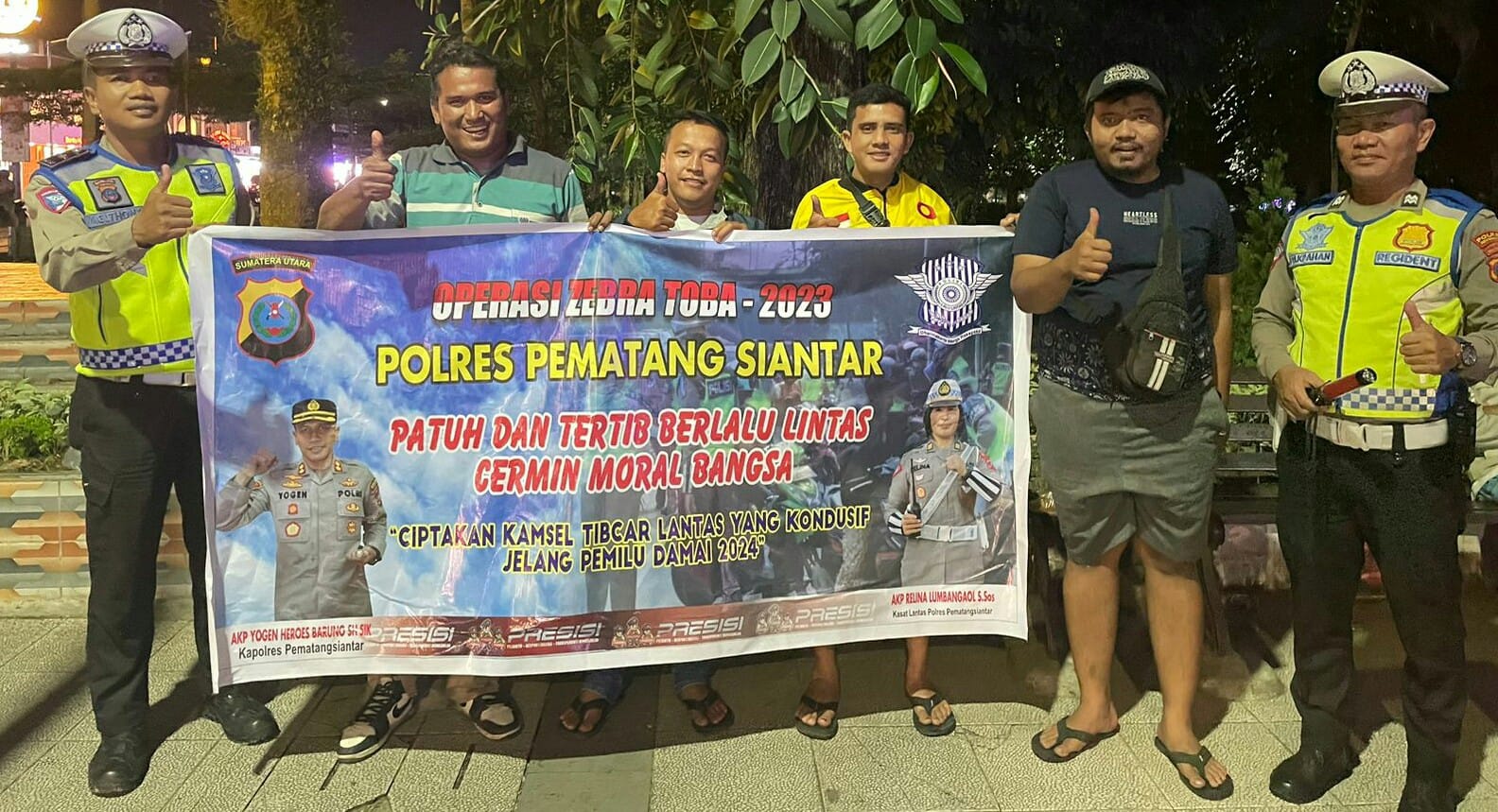 Sat Lantas Polres P. Siantar Sosialiasi Operasi Zebra Toba 2023