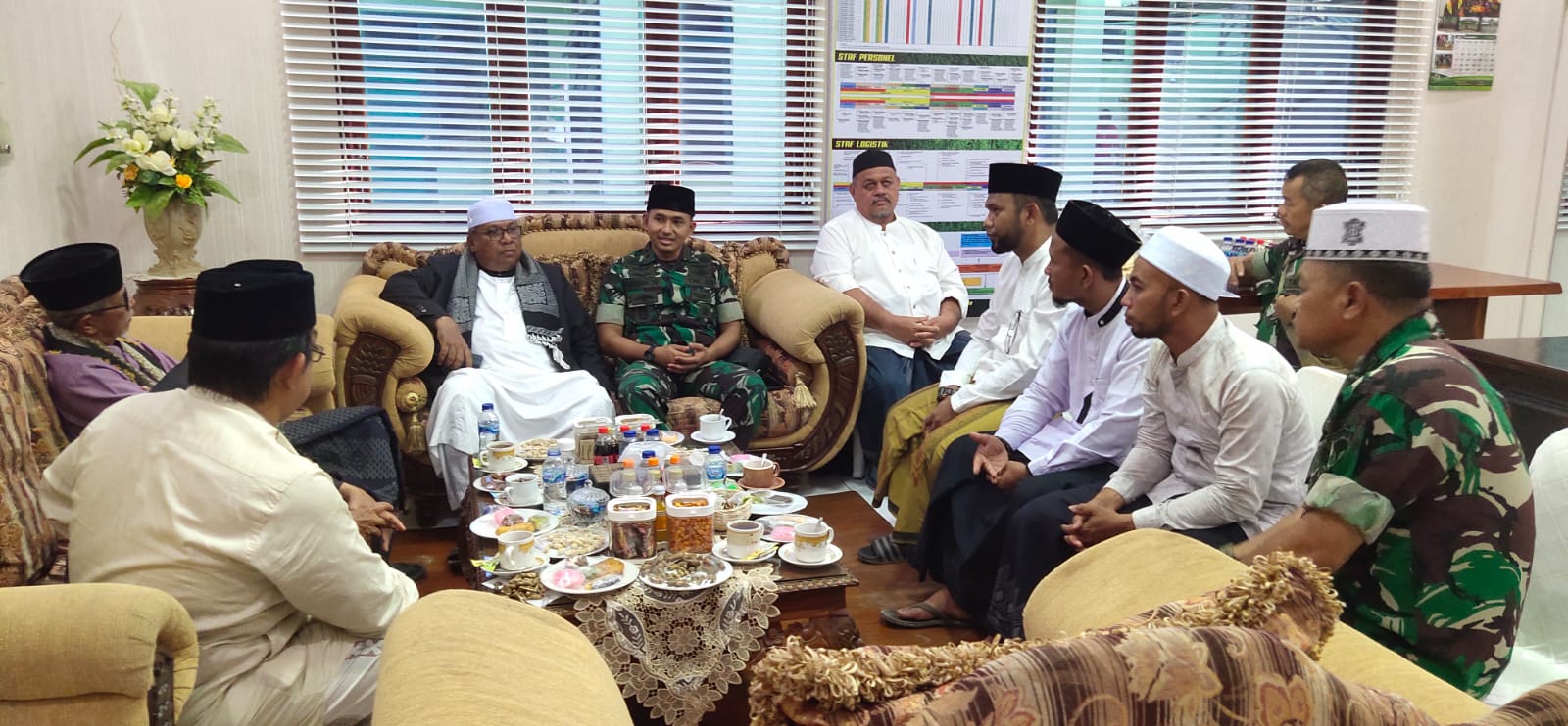 Pimpinan Dayah Aceh Utara Dan Lhokseumawe Silaturahmi Dengan Dandim 0103