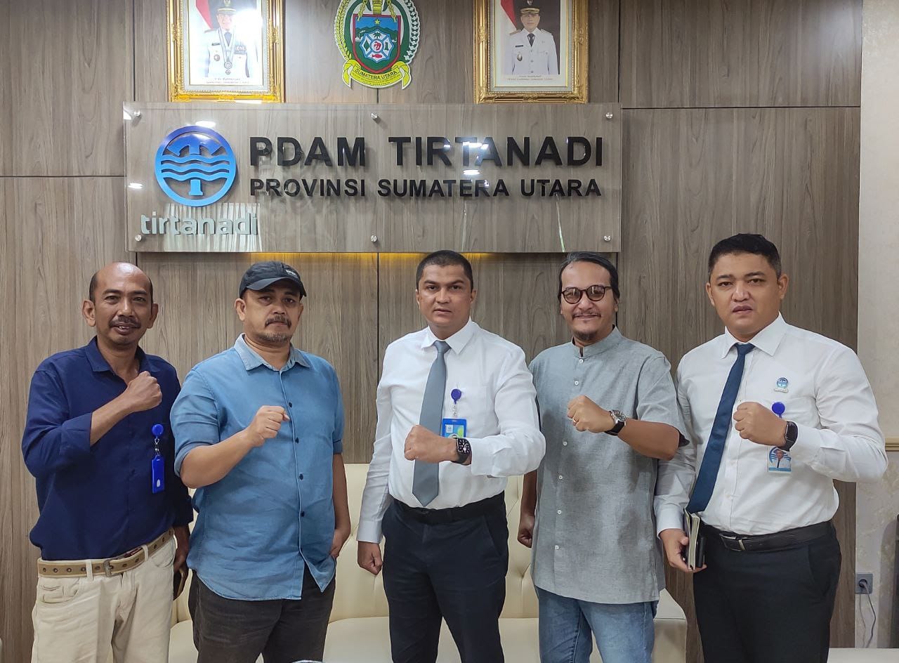 Dirut Perumda Tirtanadi Kabir Bedi Sambut Hangat Silaturrahim Waspada TV