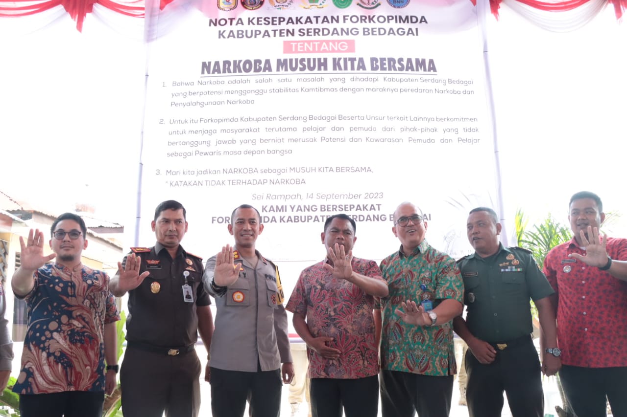 Forkopimda Sergai Sepakat Berantas Narkoba