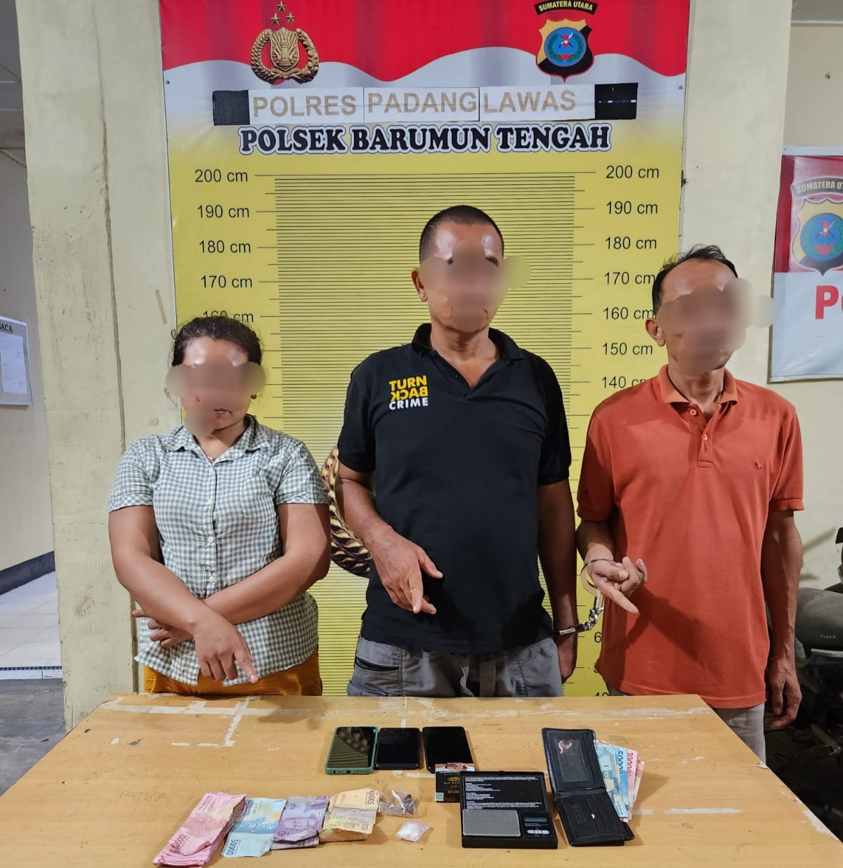 Polsek Barumun Tengah Ciduk Tiga Tersangka Terlibat Narkoba