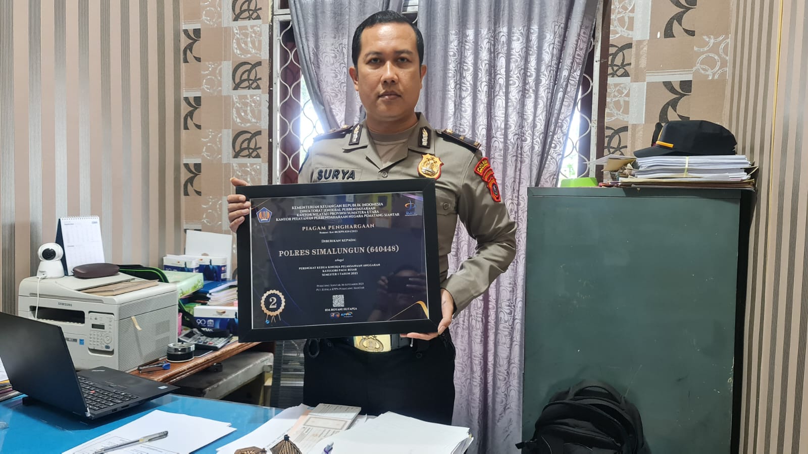 Polres Simalungun Raih Peringkat Kedua Kinerja Pelaksanaan Anggaran