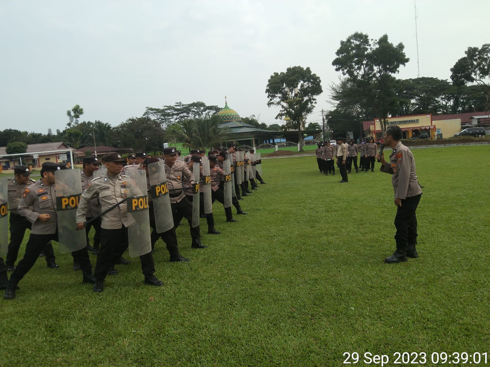 Polres Binjai Latihan Dalmas Dalam Rangka Persiapan Pemilu