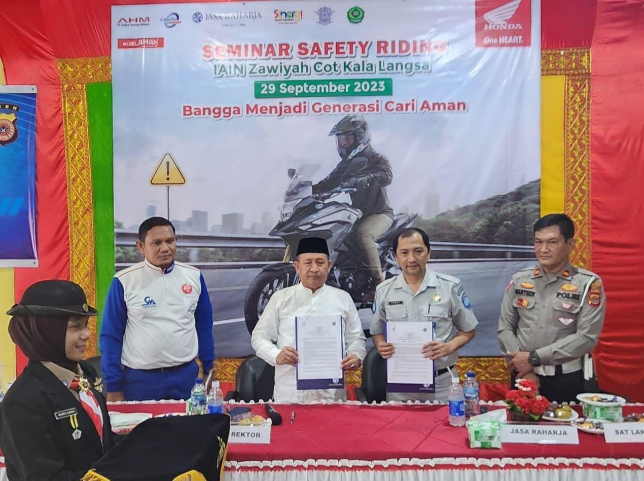 Jasa Raharja Dan IAIN Langsa Tandatangani MoUKeselamatan Berlalulintas