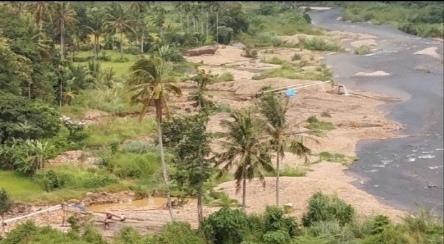 Keindahan Wisata Pemandian Siraisan KianTerusik Kegiatan Tambang Ilegal