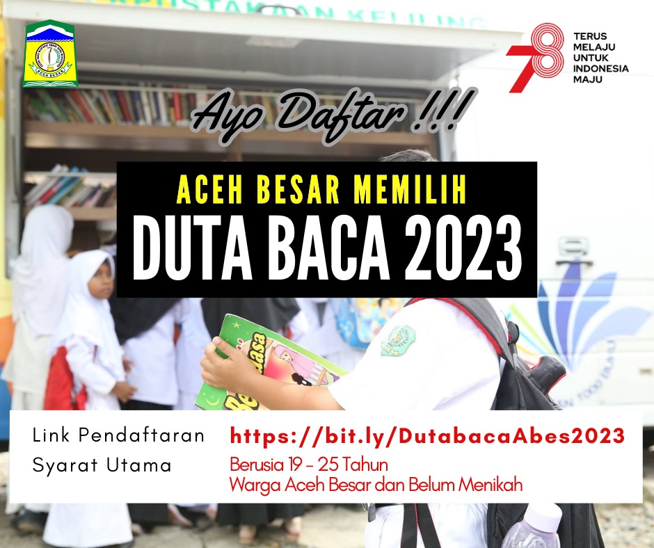 Aceh Besar Buka Seleksi Duta Baca 2023, Berikut Syaratnya