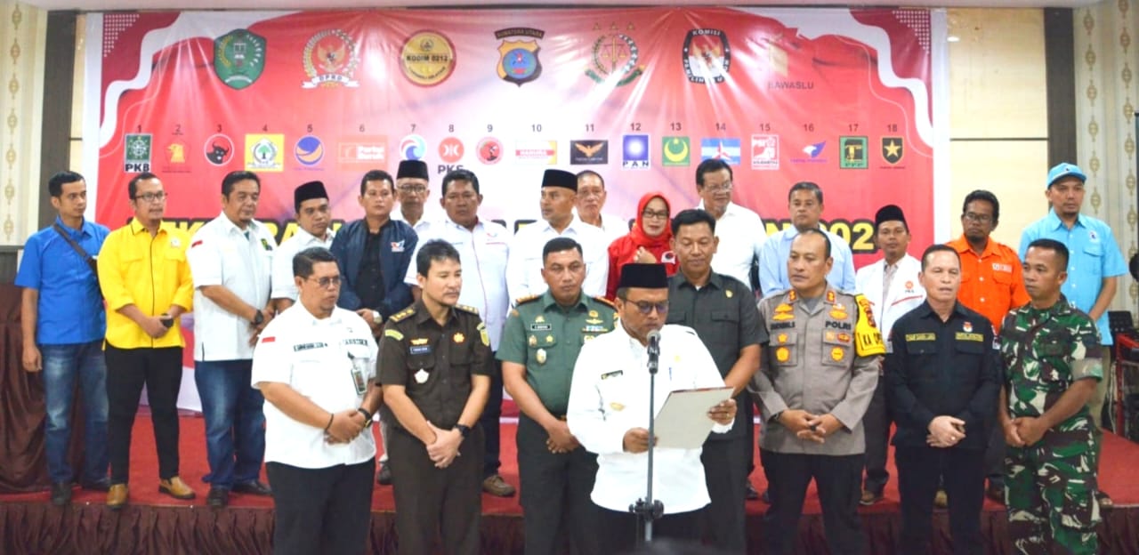 Deklarasi Pemilu Damai Di Padangsidimpuan, Letnan: Ciptakan Pemilu Berkualitas