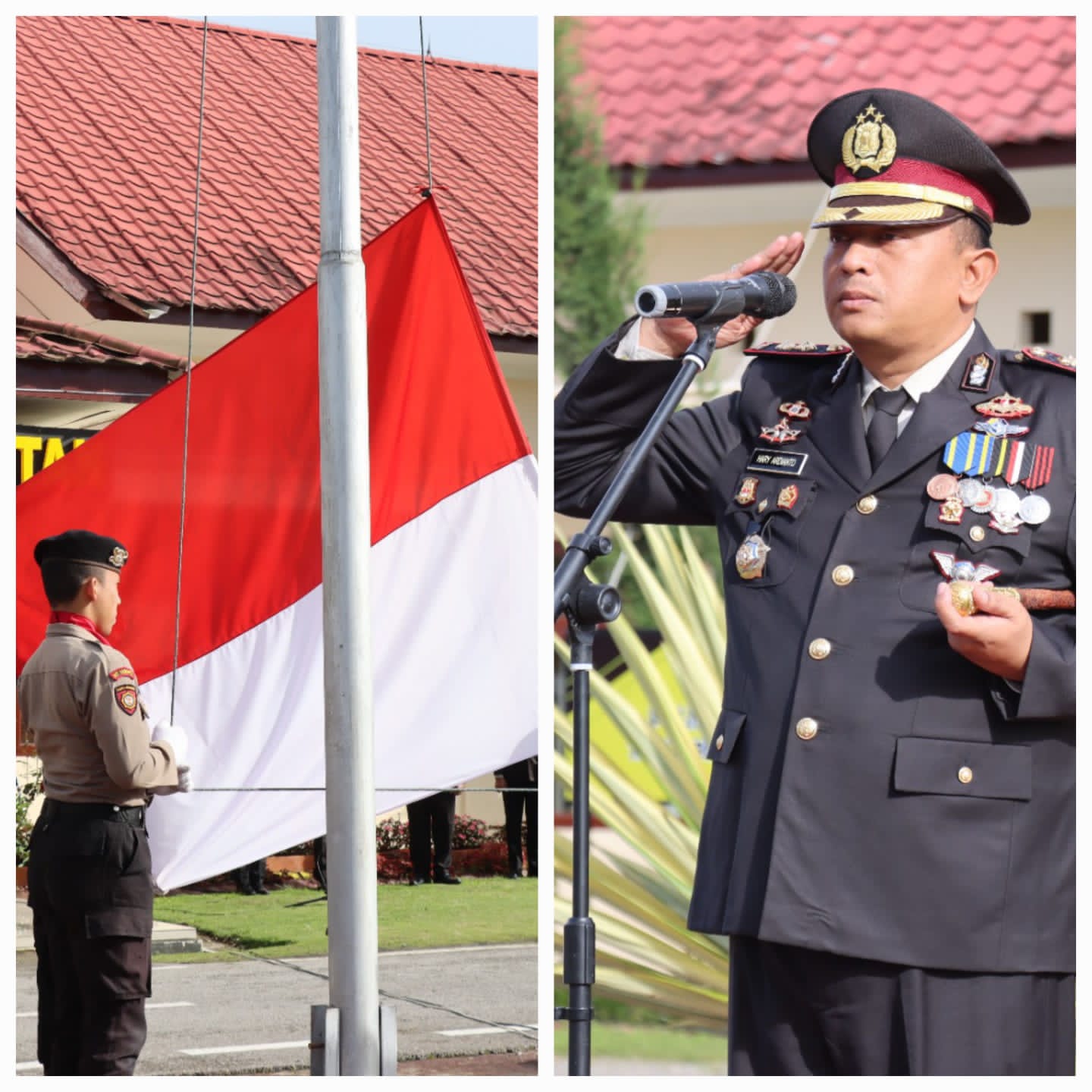 Polres Humbahas Upacara Hari Pahlawan