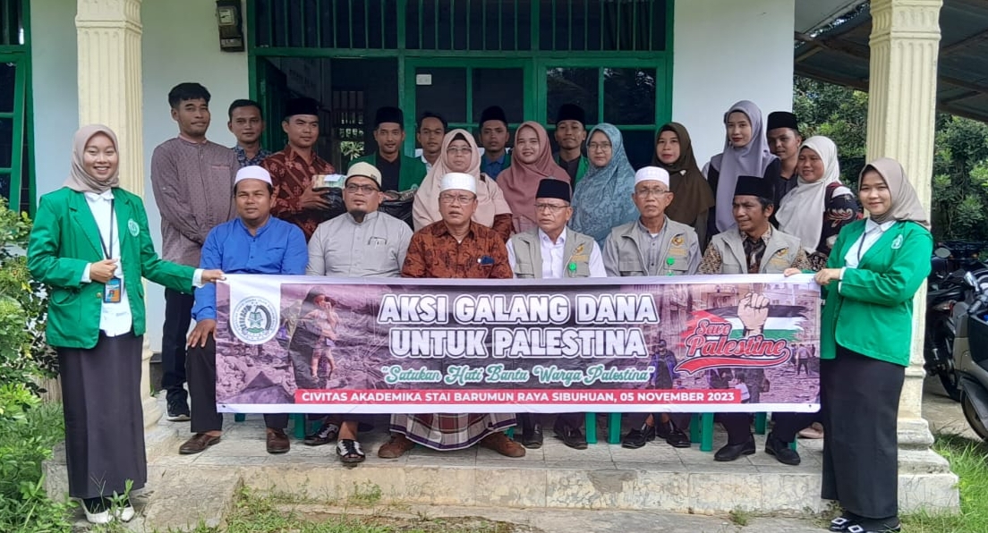 STAIBR Sibuhuan Bantu Muslim Palestina Melalui Baznas Palas