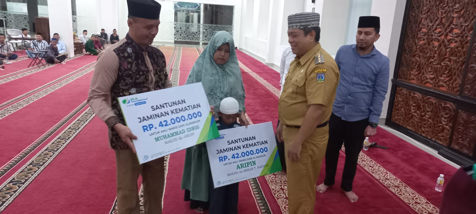 BPJS Ketenagakerjaan TebingtinggiBayarkan Santunan Marbot Masjid