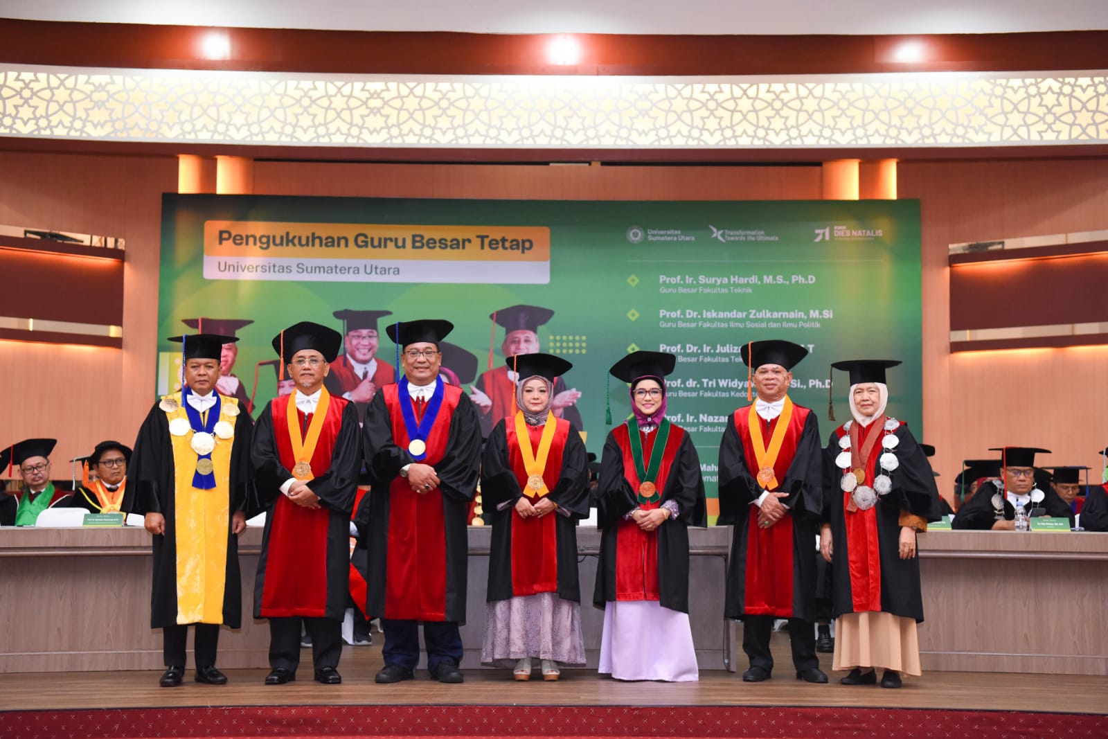 Lima Guru Besar USU Dikukuhkan, Rektor Ingin Jumlah Rasio Profesor Ideal