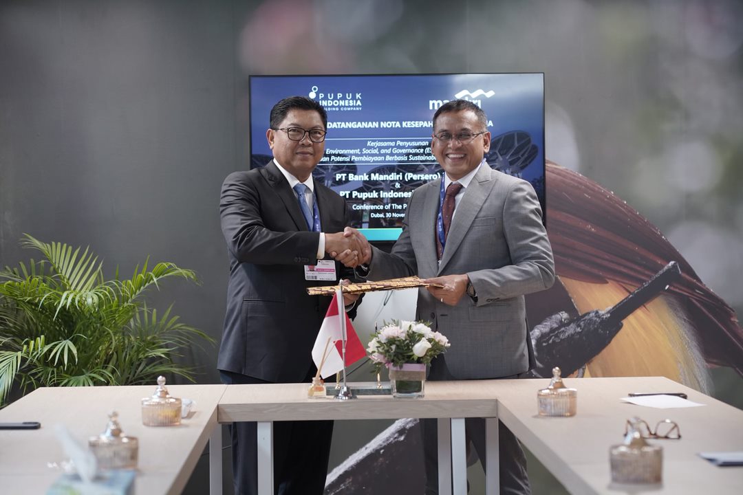 Dorong Pertumbuhan Berkelanjutan, Bank Mandiri Perkuat Kolaborasi dengan Pupuk Indonesia