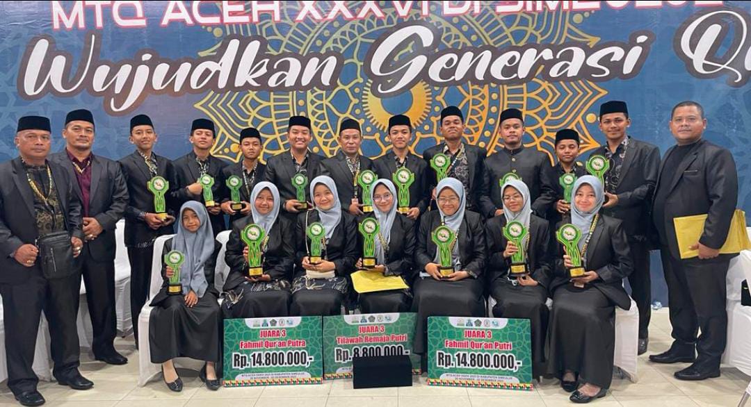 Nagan Raya Peringkat 8 Dan Boyong 12 Piala MTQ