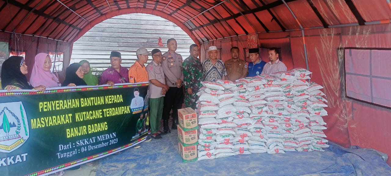 SKKAT Medan Bantu Korban Banjir Agara