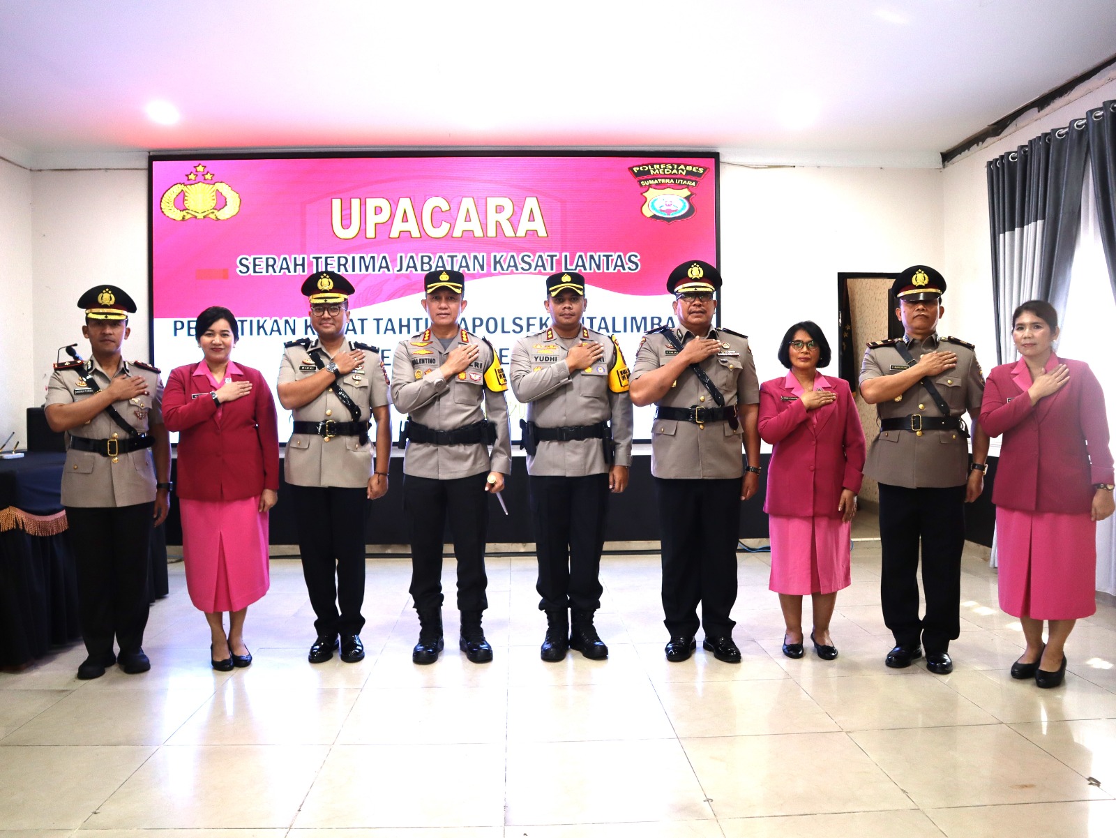 Kapolrestabes Ganti Kasat Lantas, Kasat Tahti Dan Kapolsek Kutalimbaru