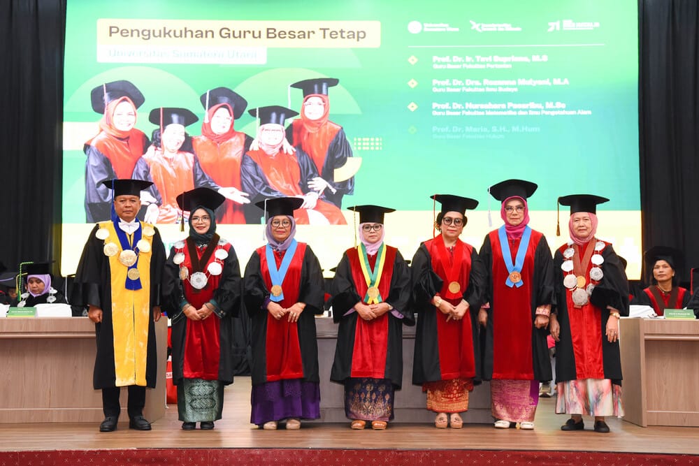 USU Kukuhkan Lima Guru Besar