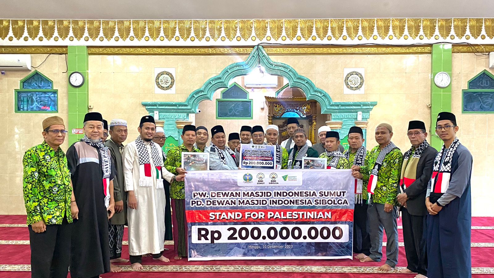 PW DMI Sumut dan PD DMI Sibolga Donasi Rp200 Juta Untuk Palestina Ke DD Waspada