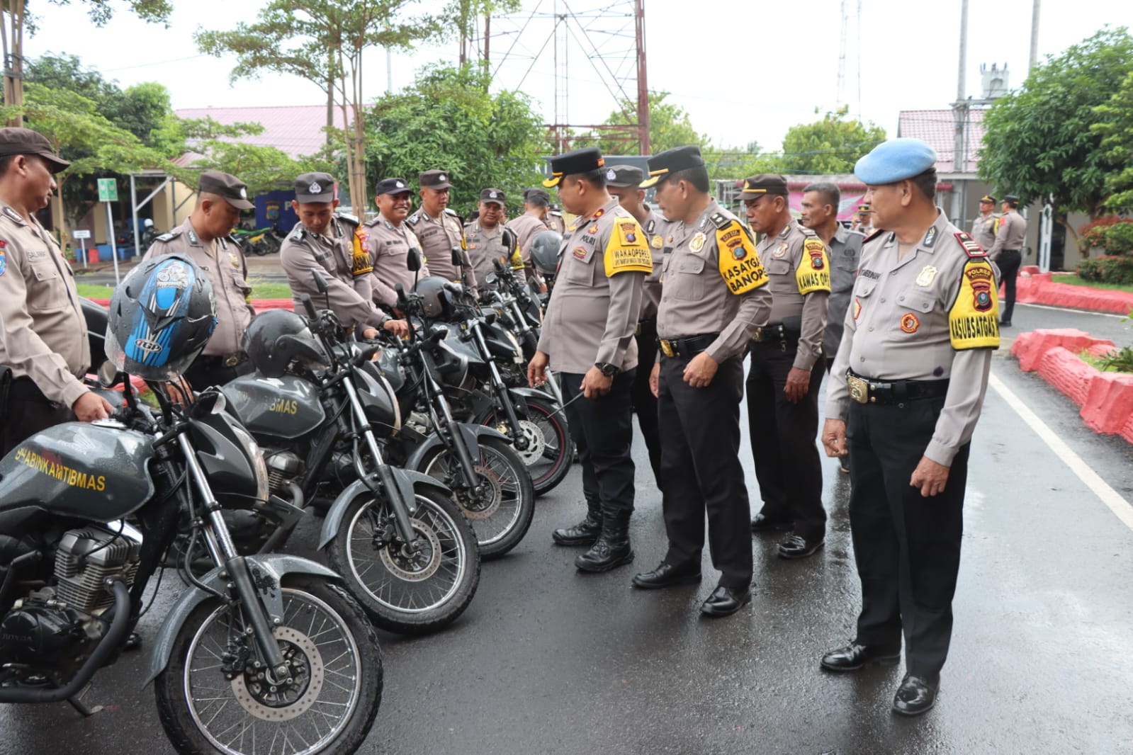 Ops Lilin Toba, Polres Batu Bara Cek Kelengkapan Ranmor Dinas