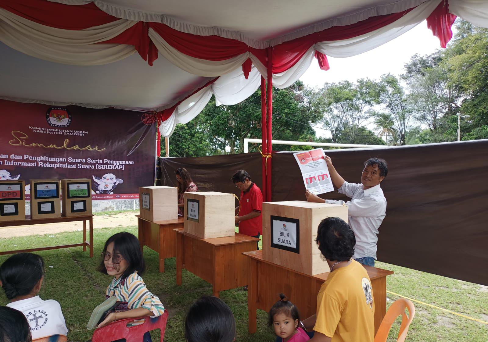 KPU Samosir Gelar Simulasi Putungsura