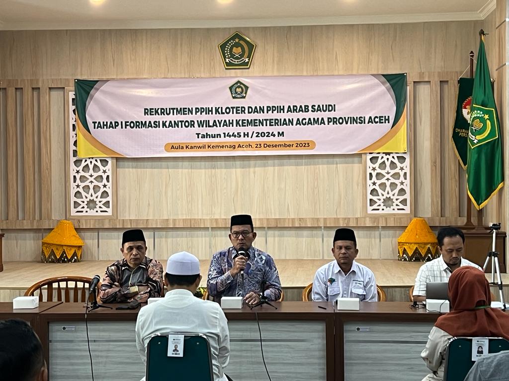 56 Calon Petugas Haji 2024 Ikut Tes CAT Tahap I Di Kanwil Kemenag Aceh